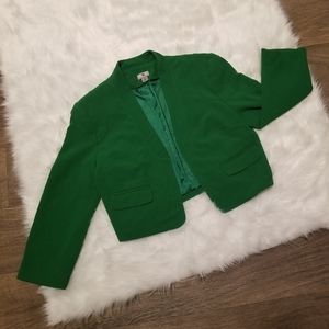 Worthington - Cropped Green Blazer